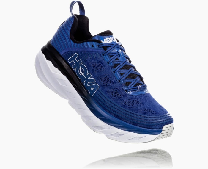 Hoka Løpesko Asfalt Outlet - HOKA ONE ONE Bondi 6 Wide Herre Marineblå [NO-39AQTI]